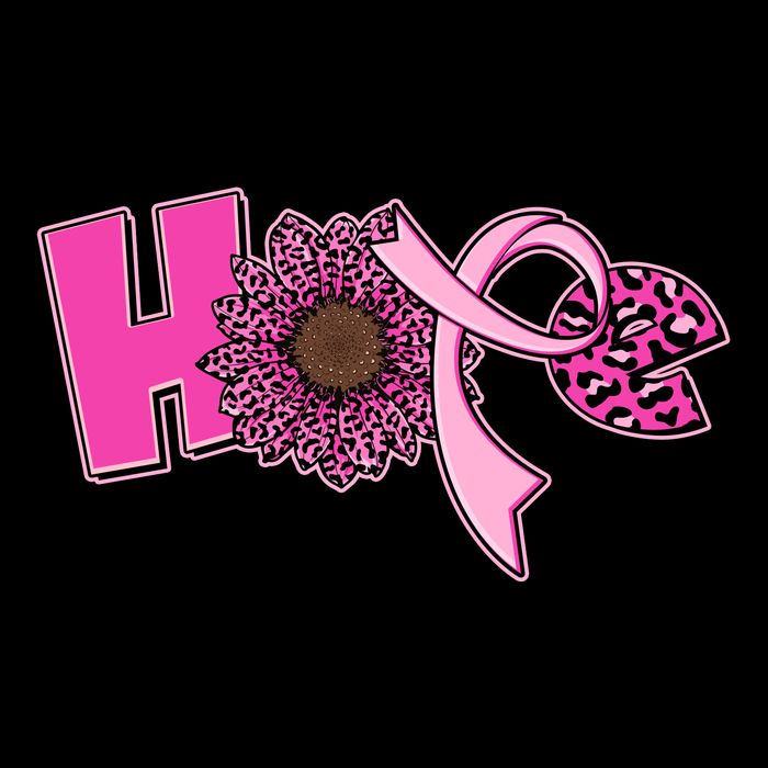 Hope Pink Leopard Print Sunflower Breast Cancer Awareness Ladies Essential Flowy Tank