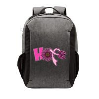 Hope Pink Leopard Print Sunflower Breast Cancer Awareness Vector Backpack