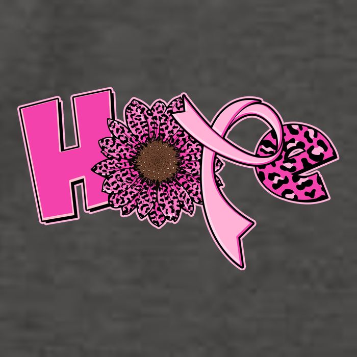 Hope Pink Leopard Print Sunflower Breast Cancer Awareness Vector Backpack