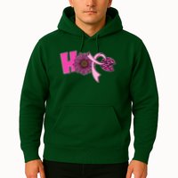 Hope Pink Leopard Print Sunflower Breast Cancer Awareness Hoodie