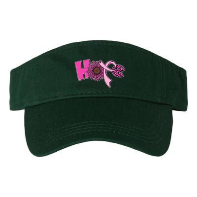 Hope Pink Leopard Print Sunflower Breast Cancer Awareness Visor