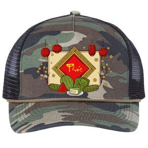 Happiness Phuc Loc Tho Tet Holiday Happy Vietnamese New Year Retro Rope Trucker Hat Cap