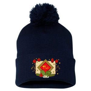 Happiness Phuc Loc Tho Tet Holiday Happy Vietnamese New Year Pom Pom 12in Knit Beanie