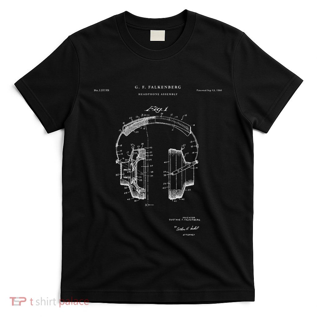 Headphone Patent Music T-Shirt