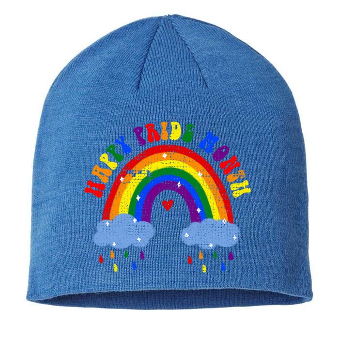 Happy Pride Month Lgbt Rainbow Meaningful Gift Sustainable Beanie