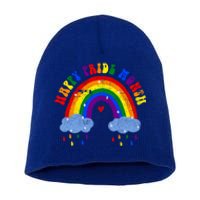 Happy Pride Month Lgbt Rainbow Meaningful Gift Short Acrylic Beanie