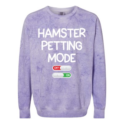 Hamster Petting Mode Cute Gift Colorblast Crewneck Sweatshirt