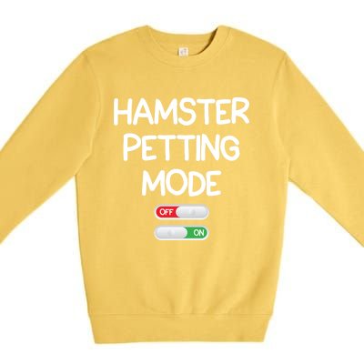 Hamster Petting Mode Cute Gift Premium Crewneck Sweatshirt