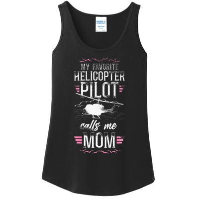 Helicopter Pilot Mom Mother Vintage My Favorite Helicopter Ladies Essential Tank