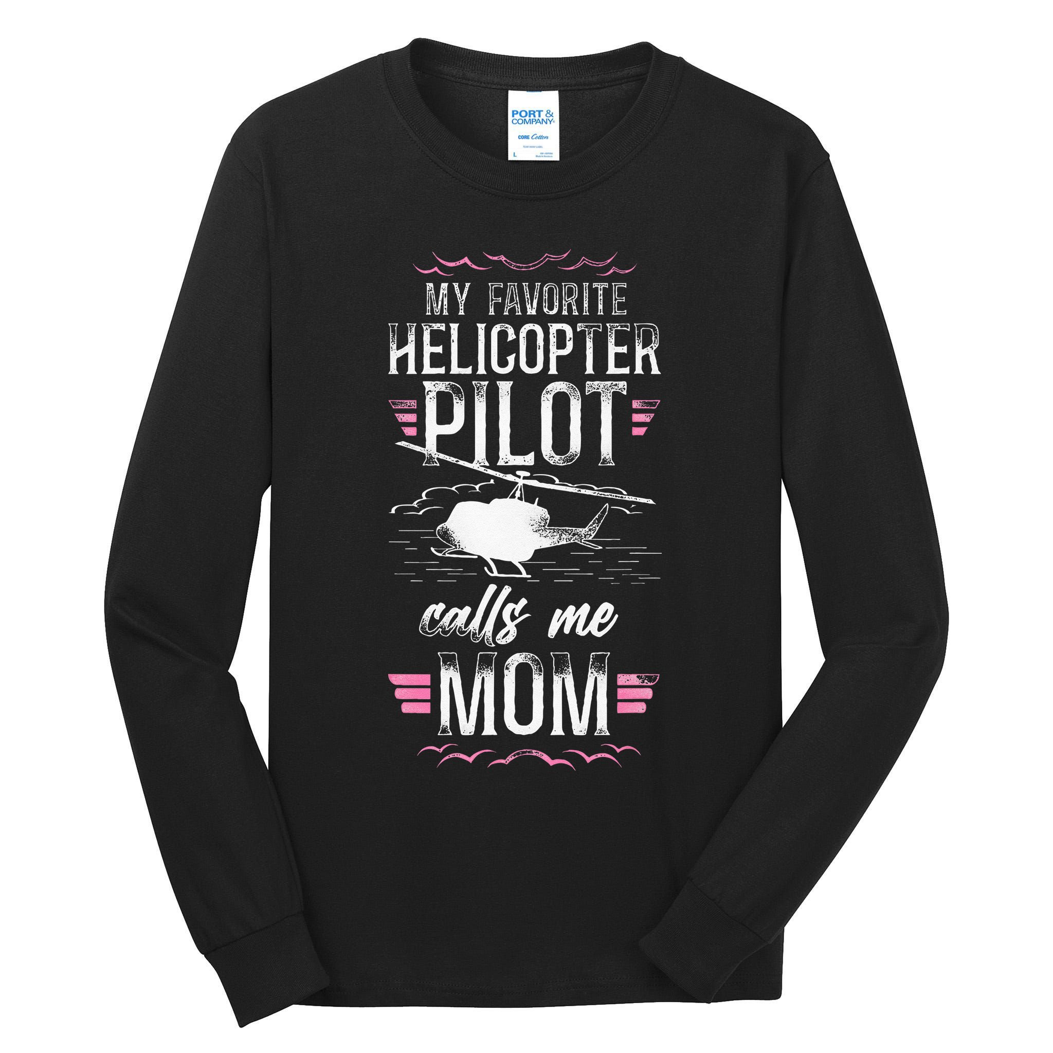 Helicopter Pilot Mom Mother Vintage My Favorite Helicopter Tall Long Sleeve T-Shirt
