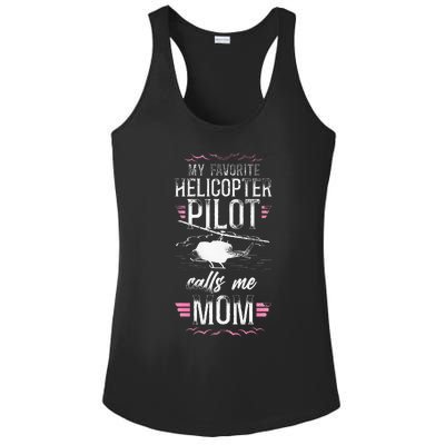 Helicopter Pilot Mom Mother Vintage My Favorite Helicopter Ladies PosiCharge Competitor Racerback Tank