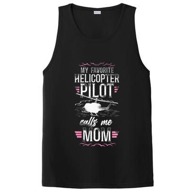 Helicopter Pilot Mom Mother Vintage My Favorite Helicopter PosiCharge Competitor Tank