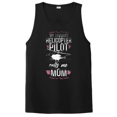 Helicopter Pilot Mom Mother Vintage My Favorite Helicopter PosiCharge Competitor Tank