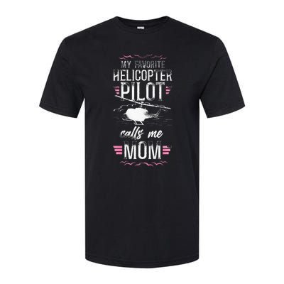 Helicopter Pilot Mom Mother Vintage My Favorite Helicopter Softstyle® CVC T-Shirt