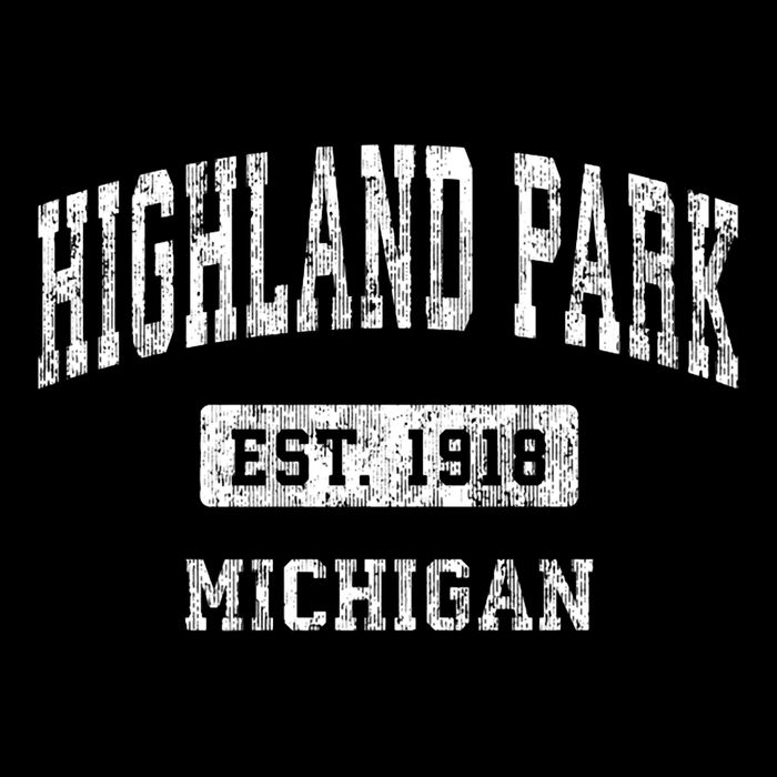 Highland Park Michigan Mi Vintage Sports Established Sweatshirt