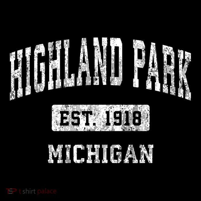 Highland Park Michigan Mi Vintage Sports Established Tall T-Shirt