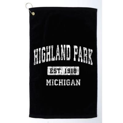 Highland Park Michigan Mi Vintage Sports Established Golf Towel