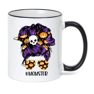 Halloween Pumpkin Momster Mom 11oz Black Color Changing Mug