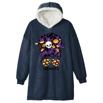 Halloween Pumpkin Momster Mom Hooded Wearable Blanket