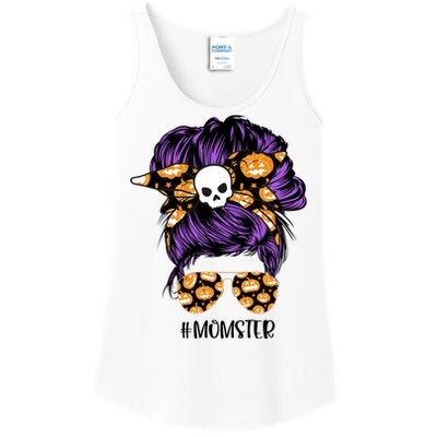 Halloween Pumpkin Momster Mom Ladies Essential Tank