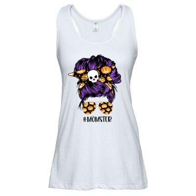 Halloween Pumpkin Momster Mom Ladies Essential Flowy Tank