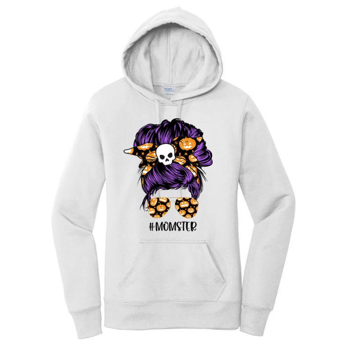 Halloween Pumpkin Momster Mom Women's Pullover Hoodie