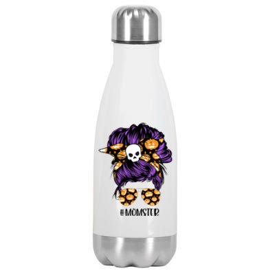 Halloween Pumpkin Momster Mom Stainless Steel Insulated Water Bottle