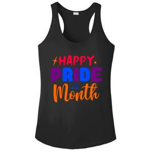 Happy Pride Month Celebration Ladies PosiCharge Competitor Racerback Tank