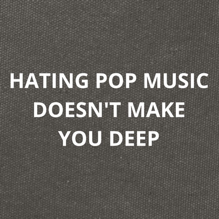 Hating Pop Music Doesnt Make You Deep Cotton Canvas Backpack