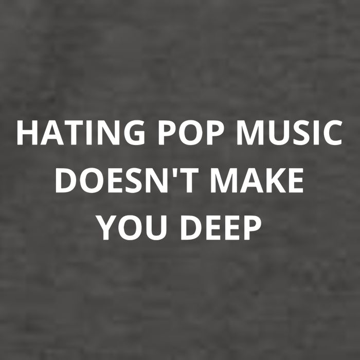 Hating Pop Music Doesnt Make You Deep Vector Backpack