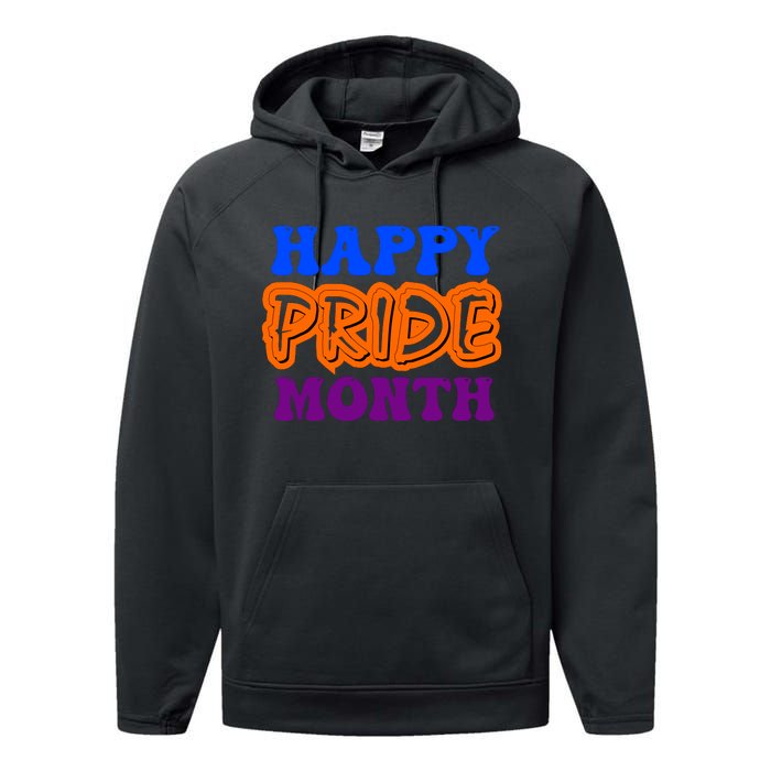 Happy Pride Month Celebration Performance Fleece Hoodie