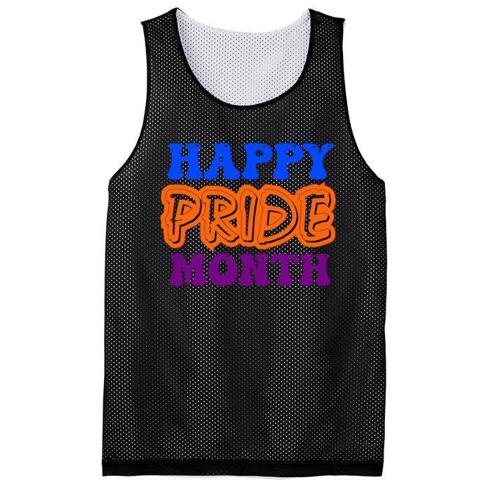 Happy Pride Month Celebration Mesh Reversible Basketball Jersey Tank