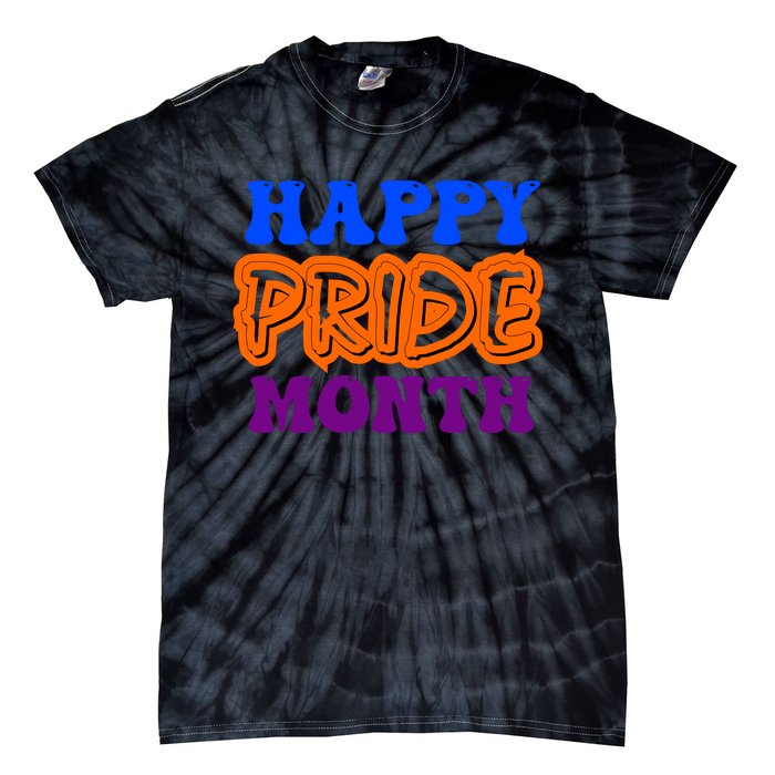 Happy Pride Month Celebration Tie-Dye T-Shirt