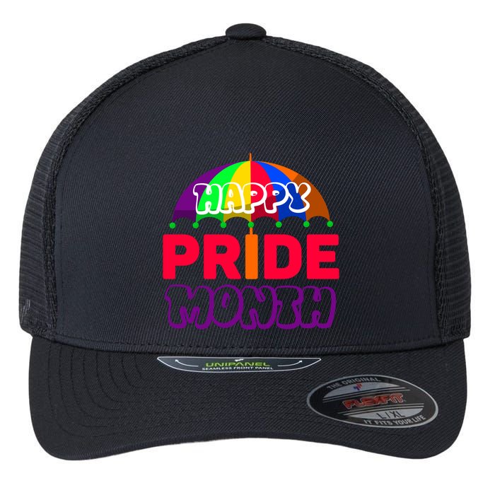 Happy Pride Month Celebration Flexfit Unipanel Trucker Cap
