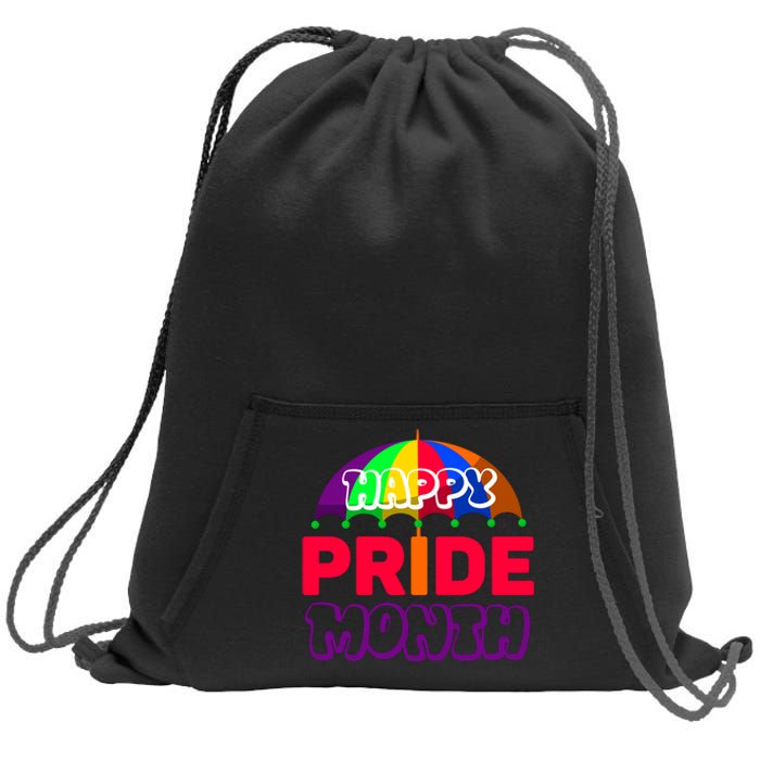 Happy Pride Month Celebration Sweatshirt Cinch Pack Bag