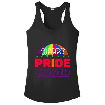 Happy Pride Month Celebration Ladies PosiCharge Competitor Racerback Tank