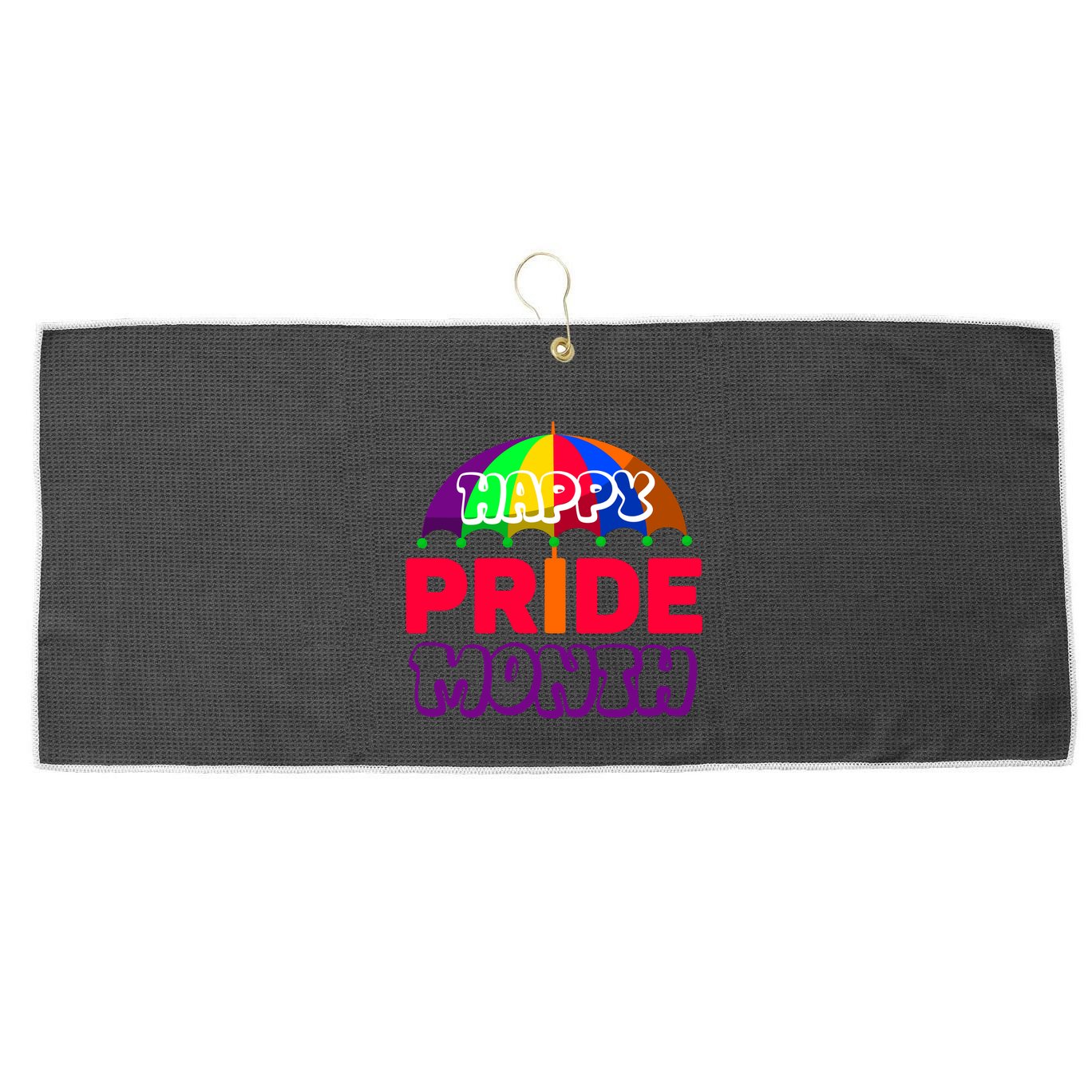 Happy Pride Month Celebration Large Microfiber Waffle Golf Towel