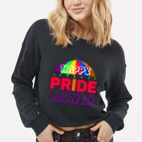 Happy Pride Month Celebration Cropped Pullover Crew