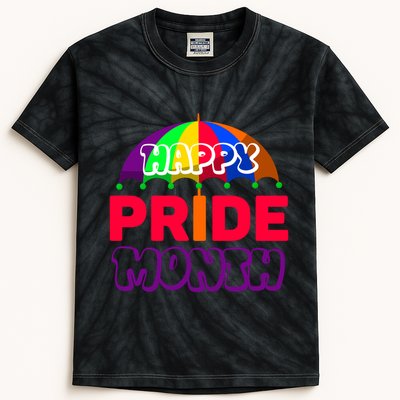 Happy Pride Month Celebration Kids Tie-Dye T-Shirt