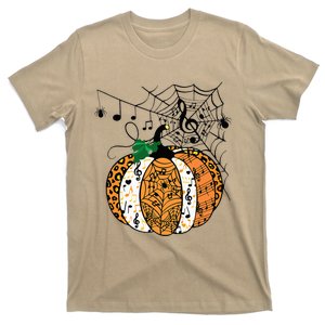 Halloween Pumpkin Music Symbols Music Teacher Halloween T-Shirt