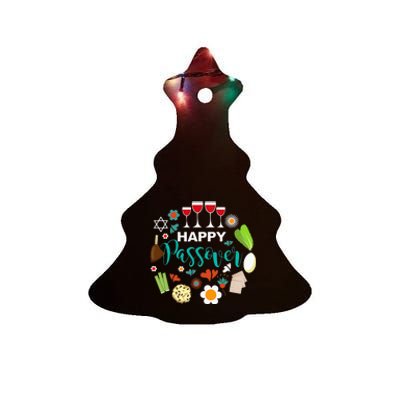 Happy Passover Meal Seder Dinner Ceramic Tree Ornament