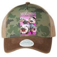 Hot Pink Moo Deng Hippo Meme Funny Legacy Tie Dye Trucker Hat