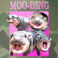 Hot Pink Moo Deng Hippo Meme Funny Legacy Tie Dye Trucker Hat