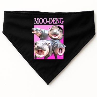 Hot Pink Moo Deng Hippo Meme Funny USA-Made Doggie Bandana