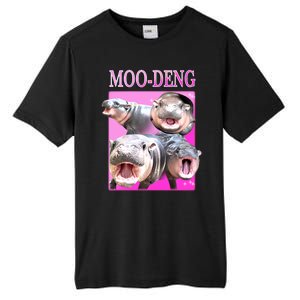 Hot Pink Moo Deng Hippo Meme Funny Tall Fusion ChromaSoft Performance T-Shirt