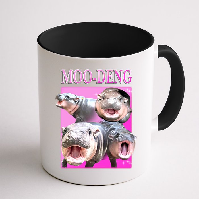 Hot Pink Moo Deng Hippo Meme Funny Mug