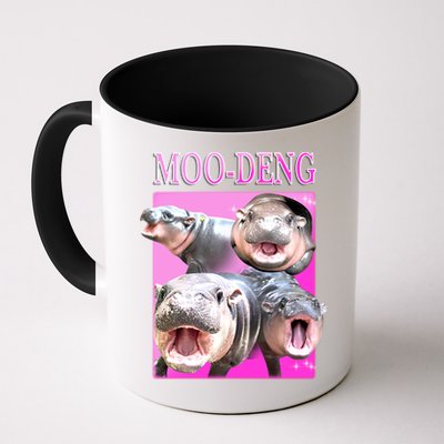 Hot Pink Moo Deng Hippo Meme Funny Mug