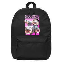 Hot Pink Moo Deng Hippo Meme Funny 16 in Basic Backpack