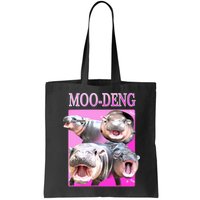 Hot Pink Moo Deng Hippo Meme Funny Bag