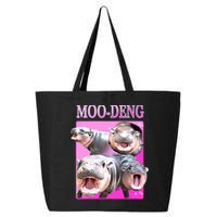 Hot Pink Moo Deng Hippo Meme Funny 25L Jumbo Tote